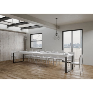 Zoom Tavolo allungabile 120/380x90 cm Tecno Premium telaio Antracite