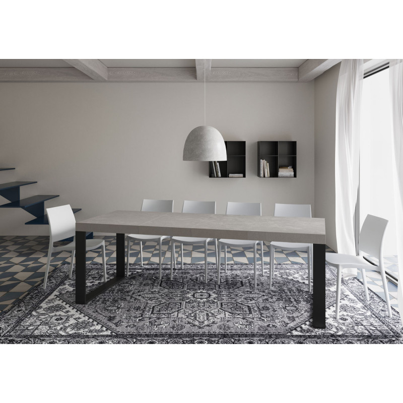 Tavolo allungabile 120/380x90 cm Tecno Premium telaio Antracite