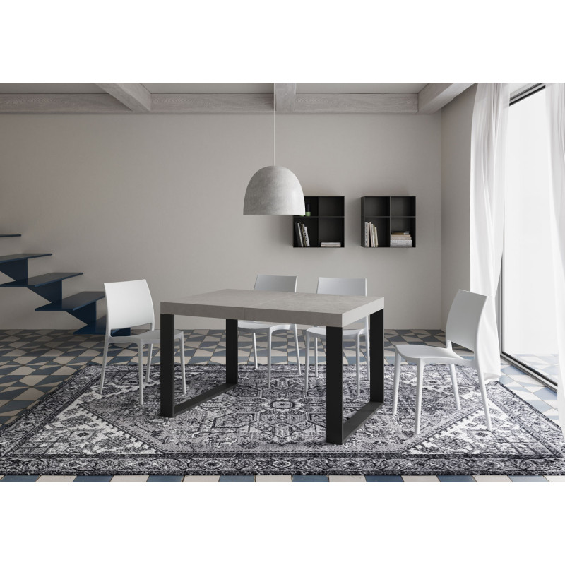 Tavolo allungabile 140/400x90 cm Tecno Premium telaio Antracite
