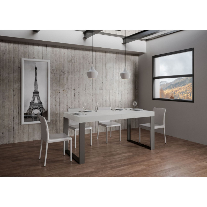 Tavolo allungabile 200/460x90 cm Tecno Premium telaio Antracite