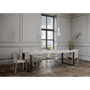 Zoom Tavolo allungabile 200/460x90 cm Tecno Premium telaio Antracite