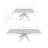 Tavolo allungabile 160/264x90 cm Volantis telaio Antracite
