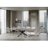 Tavolo allungabile 180/284x90 cm Volantis telaio Antracite