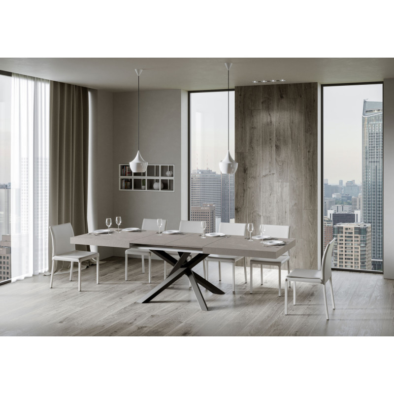 Tavolo allungabile 200/460x90 cm Volantis telaio Antracite