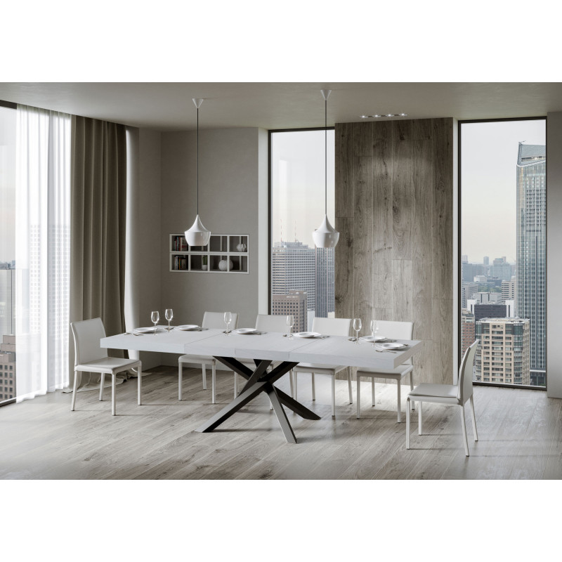 Tavolo allungabile 200/304x90 cm Volantis Premium telaio Antracite