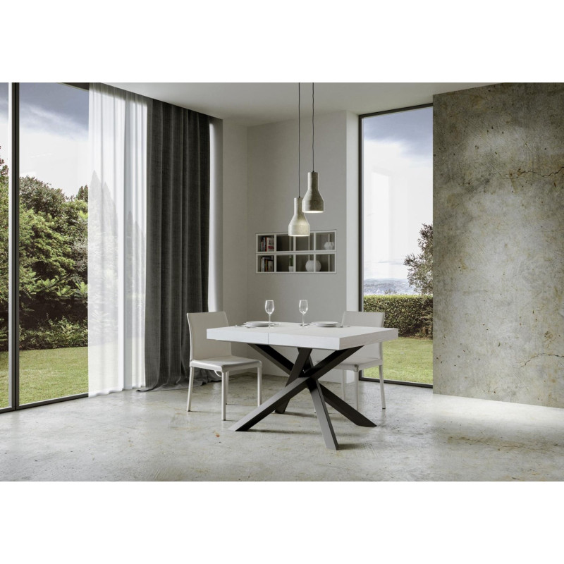 Tavolo allungabile 130/390x90 cm Volantis Premium telaio Antracite