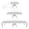 Tavolo allungabile 130/390x90 cm Volantis Premium telaio Antracite