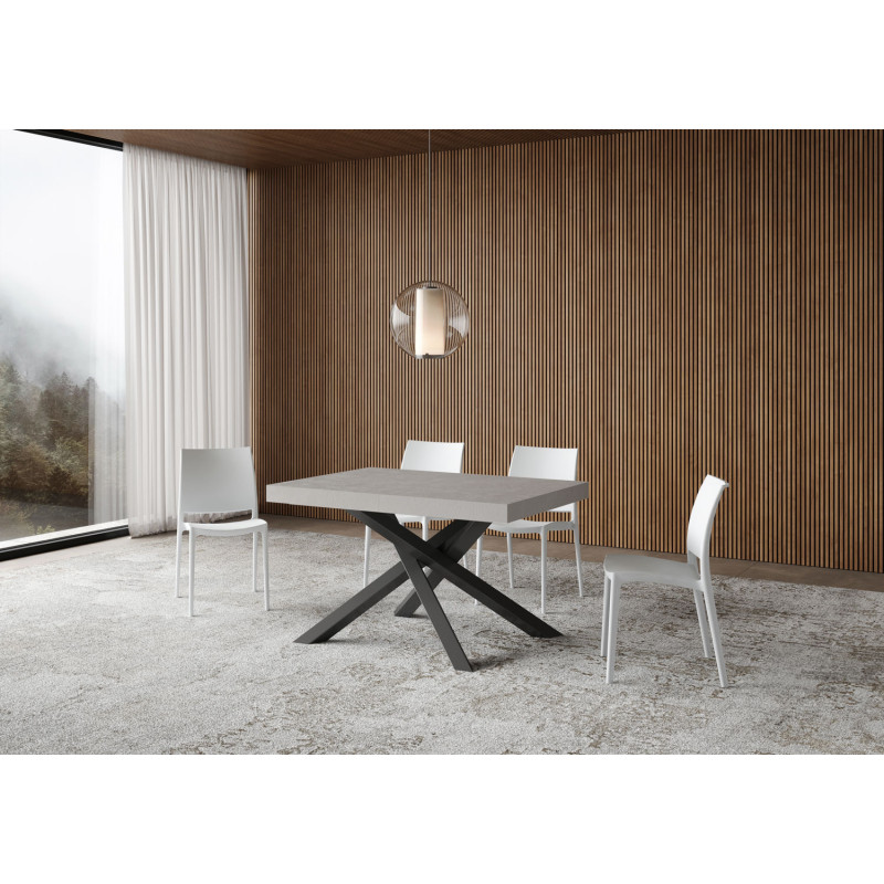 Tavolo allungabile 140/400x90 cm Volantis Premium telaio Antracite