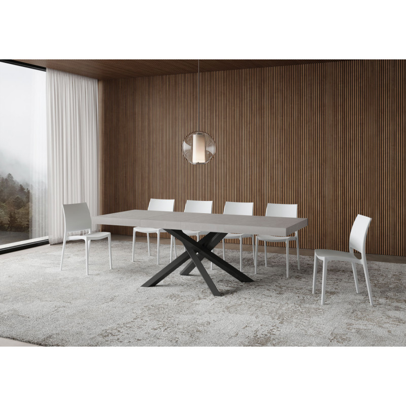 Tavolo allungabile 140/400x90 cm Volantis Premium telaio Antracite
