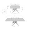Tavolo allungabile 130/234x90 cm Volantis telaio Bianche