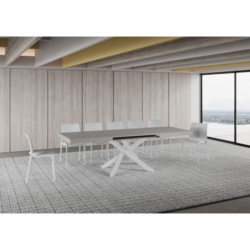 Tavolo allungabile 160/264x90 cm Volantis telaio Bianche