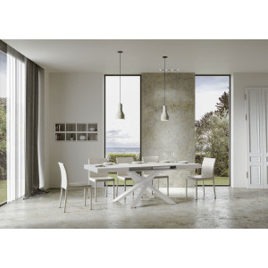 Zoom Tavolo allungabile 120/380x90 cm Volantis telaio Bianche