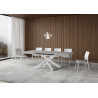 Tavolo allungabile 130/390x90 cm Volantis telaio Bianche