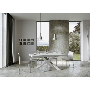 Tavolo allungabile 160/420x90 cm Volantis telaio Bianche