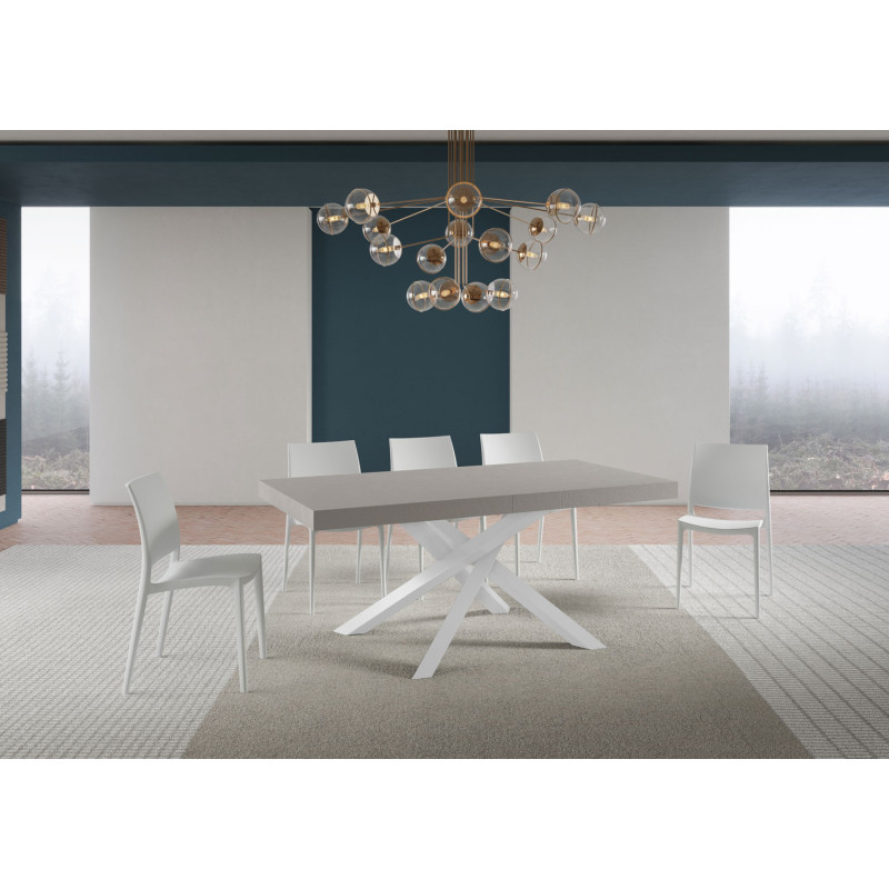 Tavolo allungabile 200/460x90 cm Volantis telaio Bianche