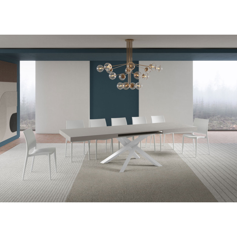 Tavolo allungabile 200/460x90 cm Volantis telaio Bianche