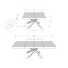 Tavolo allungabile 130/234x90 cm Volantis Premium telaio Bianche