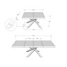 Tavolo allungabile 140/244x90 cm Volantis Premium telaio Bianche
