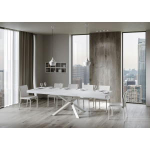 Zoom Tavolo allungabile 160/264x90 cm Volantis Premium telaio Bianche