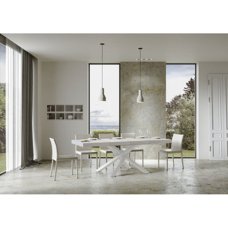 Tavolo allungabile 120/380x90 cm Volantis Premium telaio Bianche