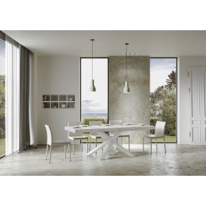 Zoom Tavolo allungabile 130/390x90 cm Volantis Premium telaio Bianche