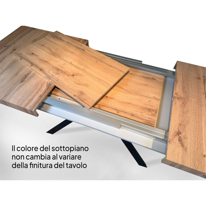 Tavolo allungabile 140/400x90 cm Volantis Premium telaio Bianche