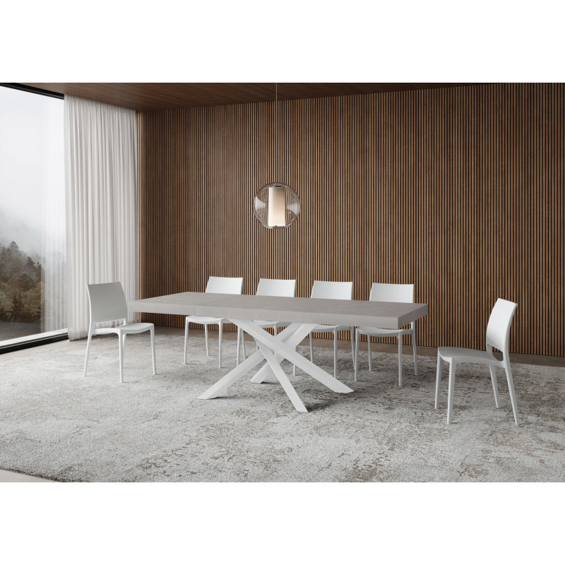 Tavolo allungabile 140/400x90 cm Volantis Premium telaio Bianche