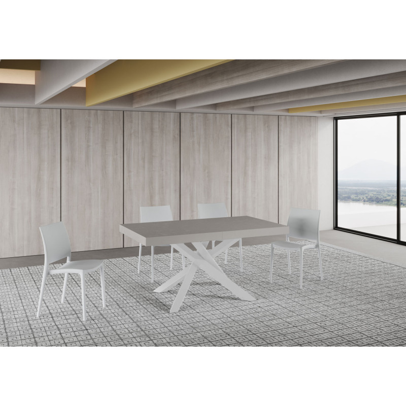 Tavolo allungabile 160/420x90 cm Volantis Premium telaio Bianche
