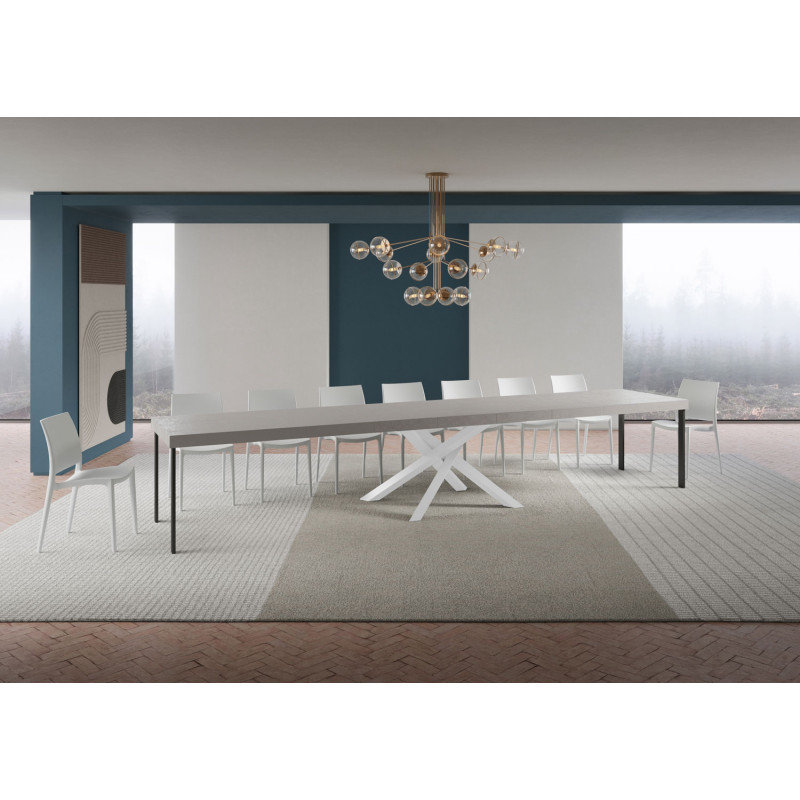 Tavolo allungabile 180/440x90 cm Volantis Premium telaio Bianche