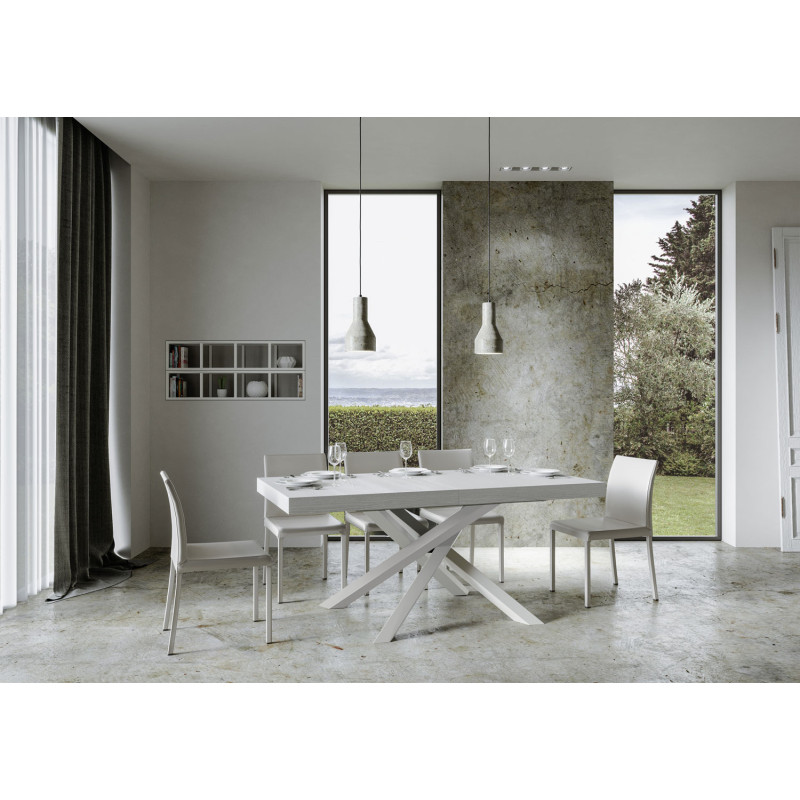 Tavolo allungabile 200/460x90 cm Volantis Premium telaio Bianche