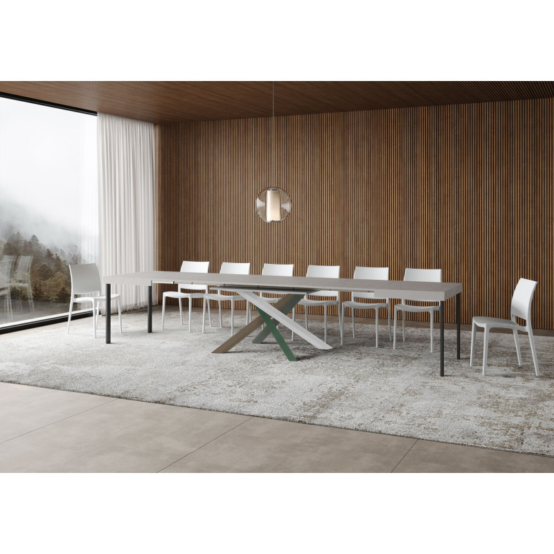 Tavolo allungabile 140/400x90 cm Volantis telaio Multicolore 4/A