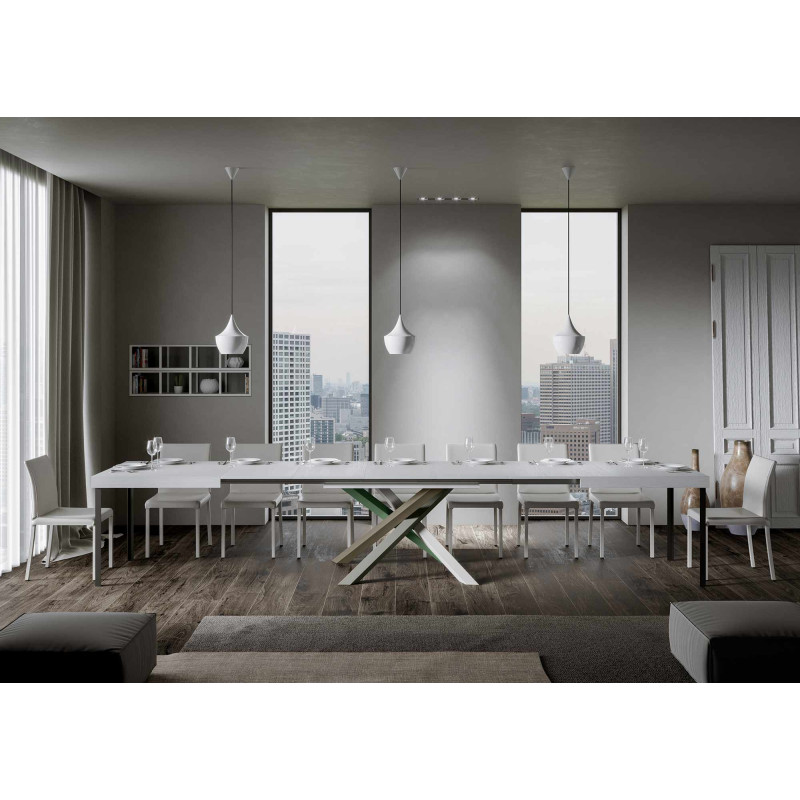 Tavolo allungabile 200/460x90 cm Volantis telaio Multicolore 4/A