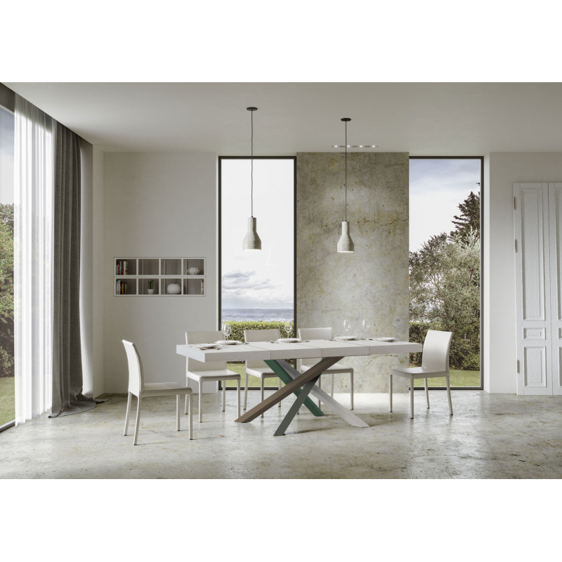 Tavolo allungabile 120/380x90 cm Volantis Premium telaio Multicolore 4/A
