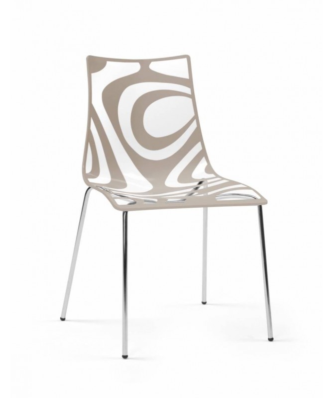 Sedia in tecnopolimero stampato Wave Made in Italy - set da 4