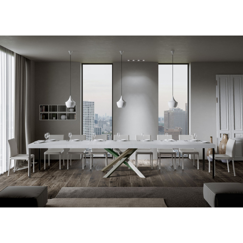 Tavolo allungabile 180/440x90 cm Volantis Premium telaio Multicolore 4/A