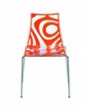 Sedia in tecnopolimero stampato Wave Made in Italy - set da 4