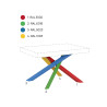 Tavolo allungabile 200/304x90 cm Volantis telaio Multicolore 4/B