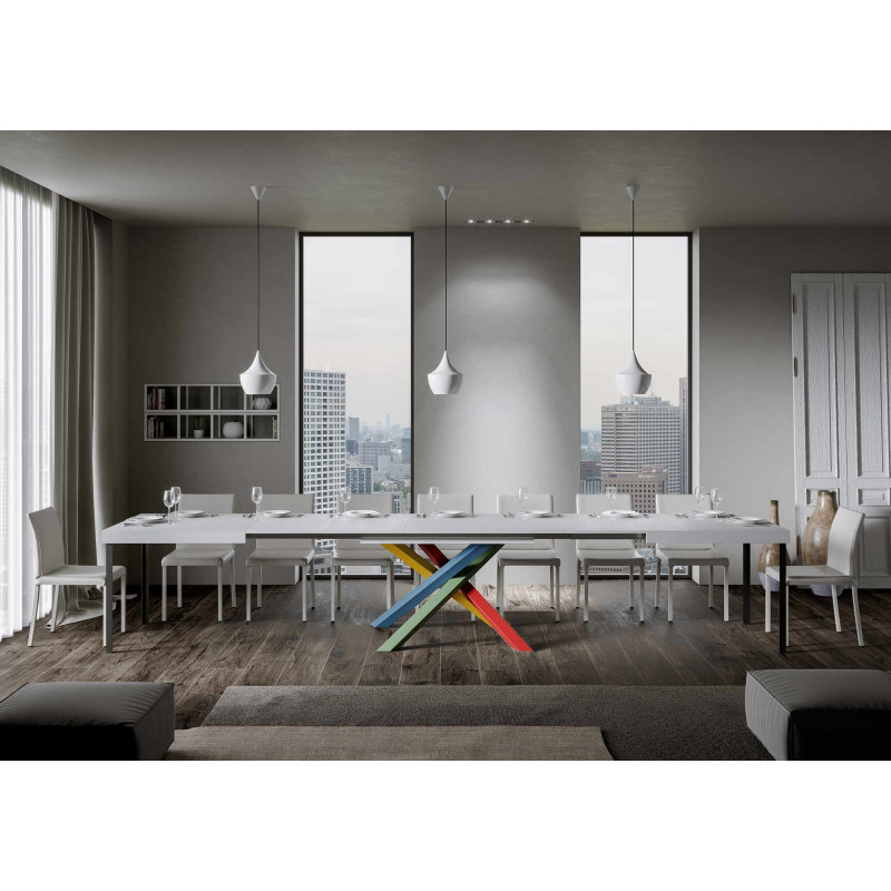 Tavolo allungabile 140/400x90 cm Volantis telaio Multicolore 4/B