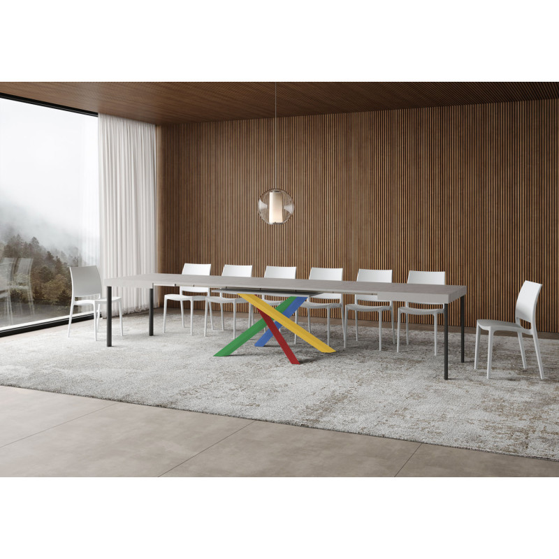 Tavolo allungabile 140/400x90 cm Volantis telaio Multicolore 4/B