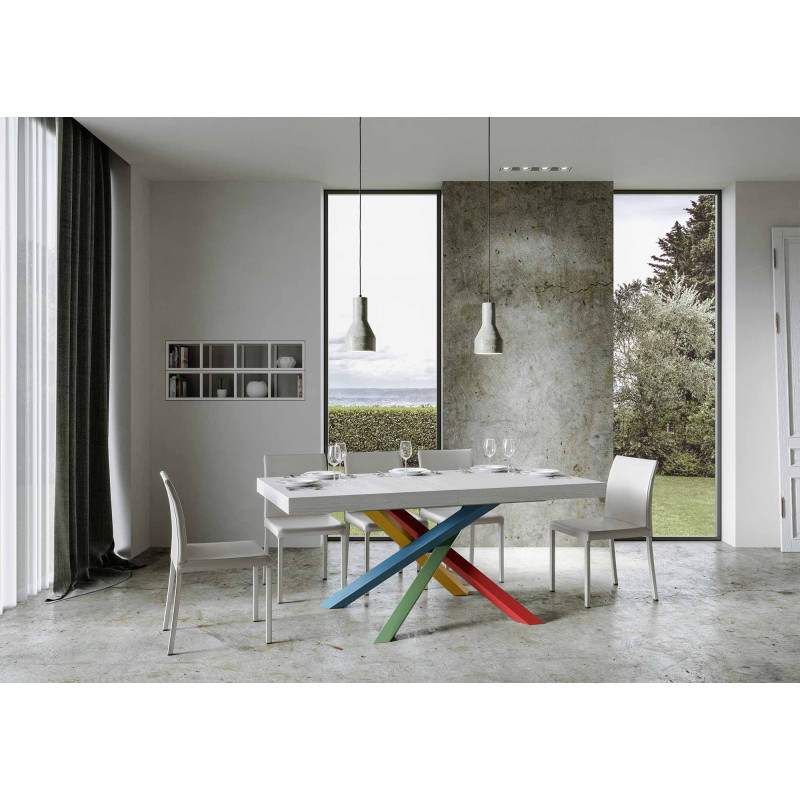 Tavolo allungabile 200/460x90 cm Volantis telaio Multicolore 4/B