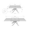 Tavolo allungabile 200/304x90 cm Volantis Premium telaio Multicolore 4/B