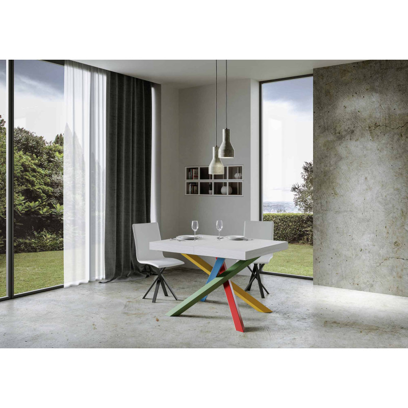 Tavolo allungabile 120/380x90 cm Volantis Premium telaio Multicolore 4/B