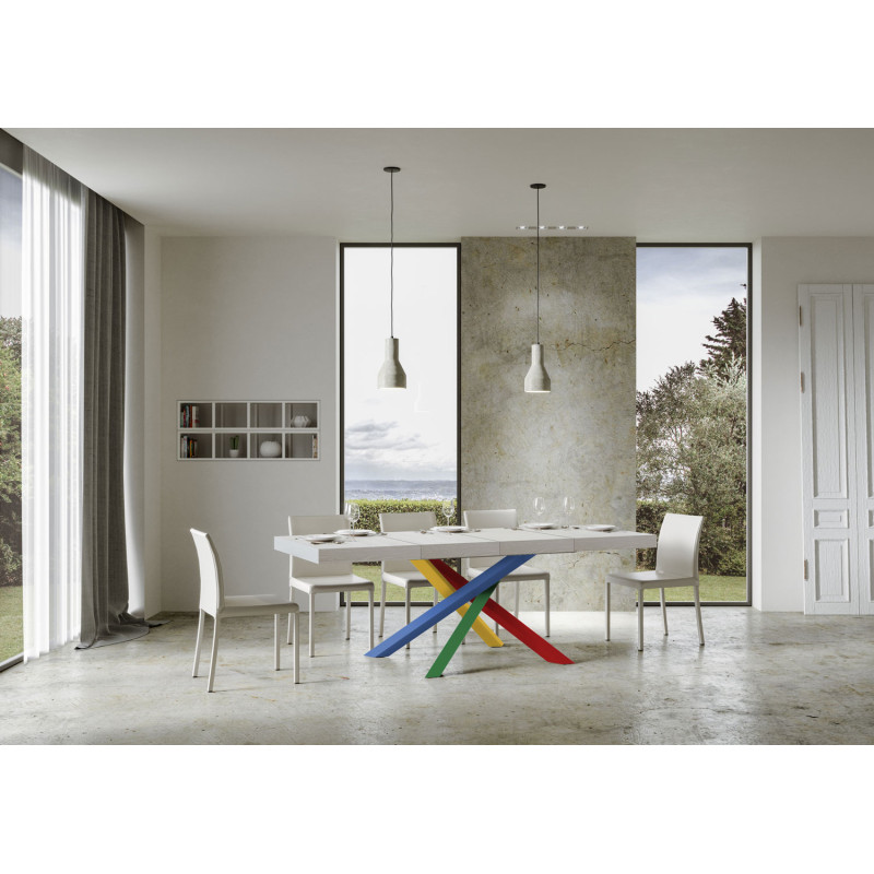 Tavolo allungabile 120/380x90 cm Volantis Premium telaio Multicolore 4/B