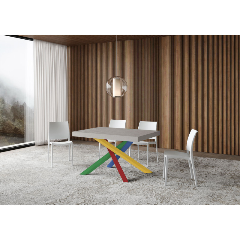 Tavolo allungabile 120/380x90 cm Volantis Premium telaio Multicolore 4/B