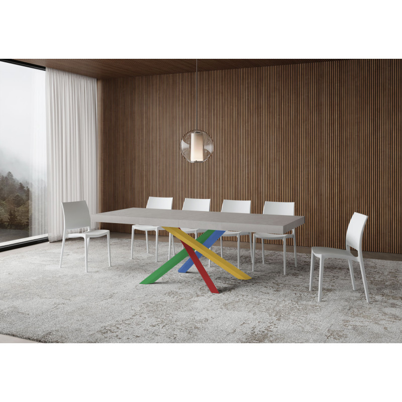 Tavolo allungabile 120/380x90 cm Volantis Premium telaio Multicolore 4/B