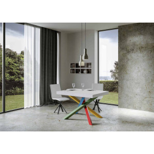 Tavolo allungabile 130/390x90 cm Volantis Premium telaio Multicolore 4/B