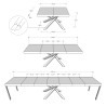 Tavolo allungabile 140/400x90 cm Volantis Premium telaio Multicolore 4/B