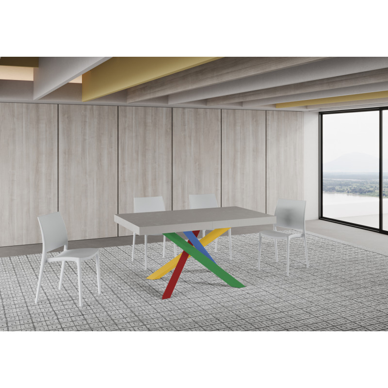 Tavolo allungabile 160/420x90 cm Volantis Premium telaio Multicolore 4/B