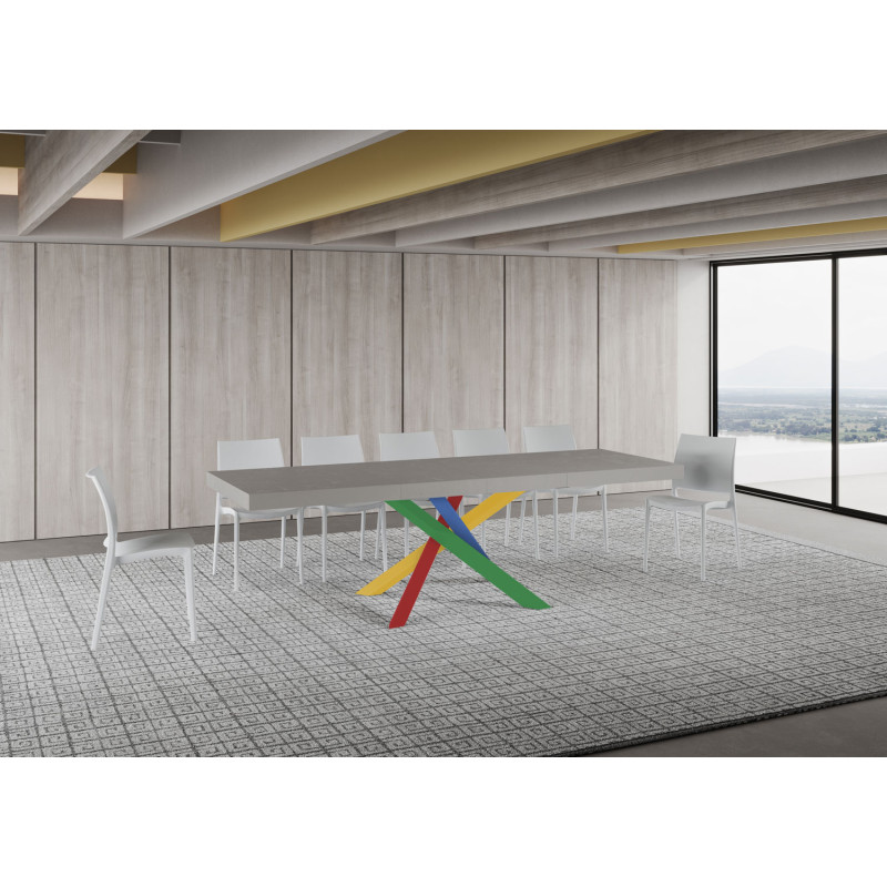 Tavolo allungabile 160/420x90 cm Volantis Premium telaio Multicolore 4/B