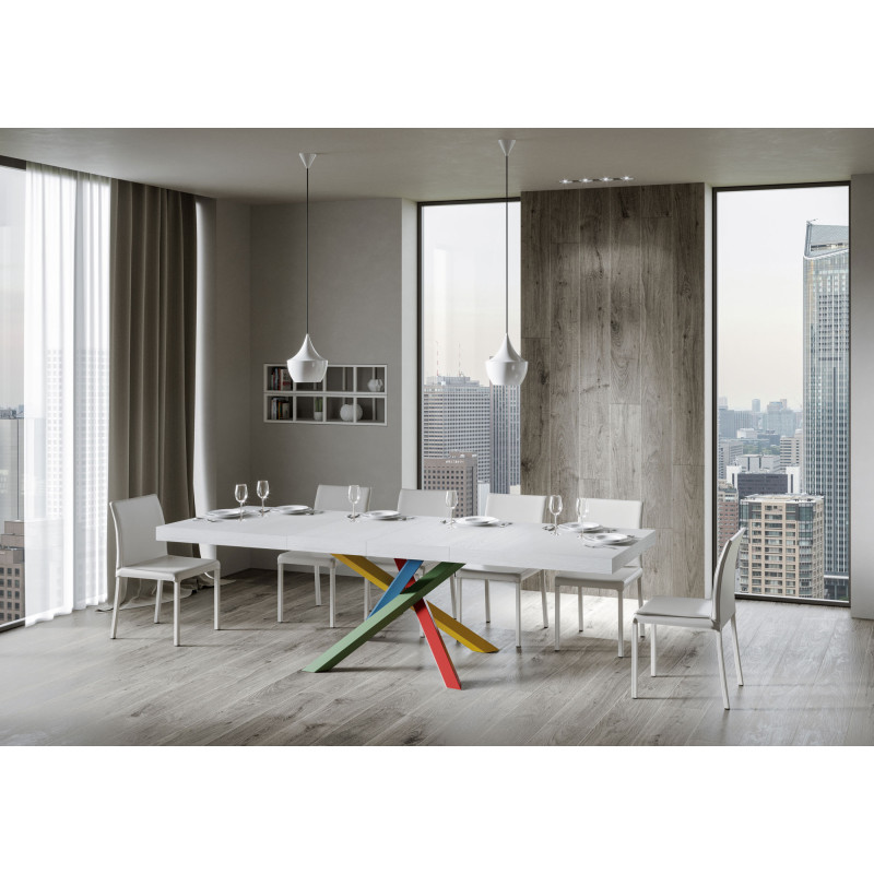 Tavolo allungabile 180/440x90 cm Volantis Premium telaio Multicolore 4/B